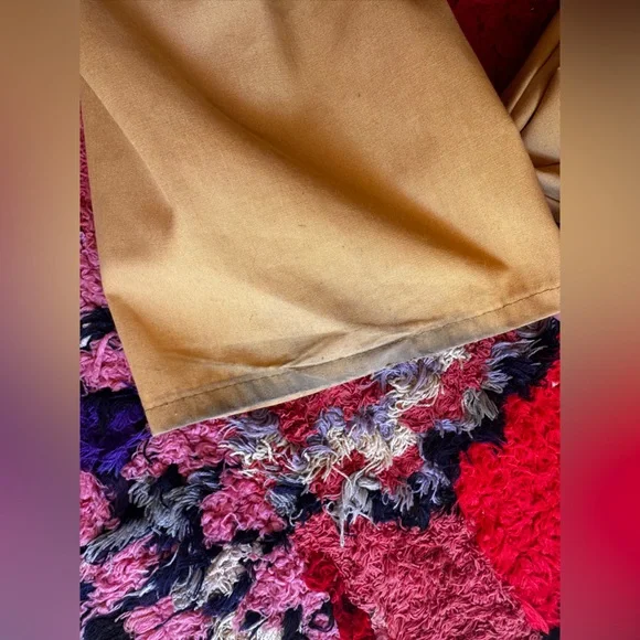 70s Vintage Yellow Cotton Blend Boiler Suit w Chainstitch Detailing Sz M-L - Picture 6 of 15